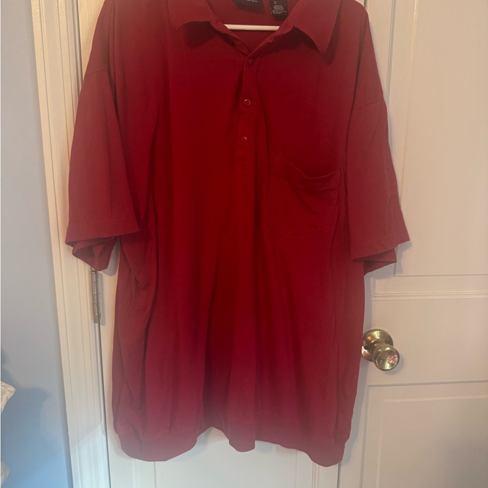 Harbor Bay Red Women's Button Down Shirt - Picture 8 of 10
